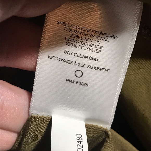 NWOT Express beautiful belted olive colored jacket - Picture 9 of 11